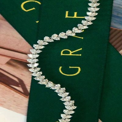Pulseira de tênis personalizável de 18K com diamante de laboratório e gota de água de diamante completo