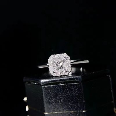 Personalização Desconto por Tempo Limitado 18K Laboratório Diamantes Quadrado Diamante Anel FL Claridade