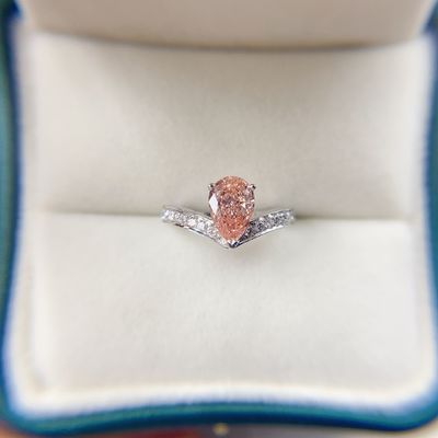Anel de ouro branco de 18K Coleção de diamantes personalizáveis Joias de diamantes de laboratório