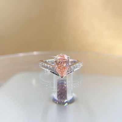 Anel de ouro branco de 18K Coleção de diamantes personalizáveis Joias de diamantes de laboratório
