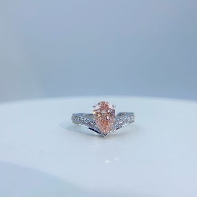 Anel de ouro branco de 18K Coleção de diamantes personalizáveis Joias de diamantes de laboratório